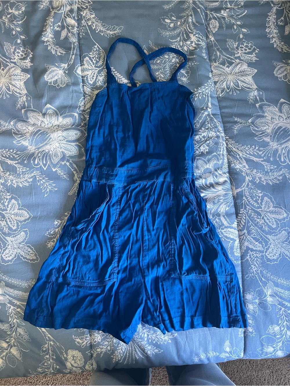 Zara Royal Blue Sleeveless Romper